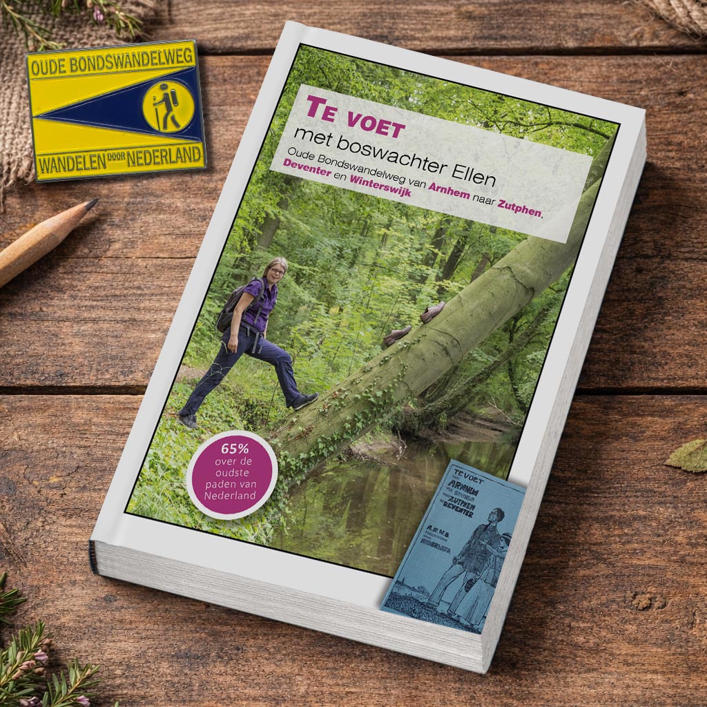 Oude bondswandelweg van Arnhem naar Zutphen, Deventer en Winterswijk met Bondswandelweg-wandelpin